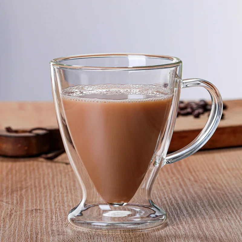 European-style Double-layer Coffee Mug Modern Minimalist Glass Cup with Handle Heat-resistant Flower Tea Cup Large Capacity
European-style Double-layer Coffee Mug Modern Minimalist Glass Cup with Handle Heat-resistant Flower Tea Cup Large Capacity