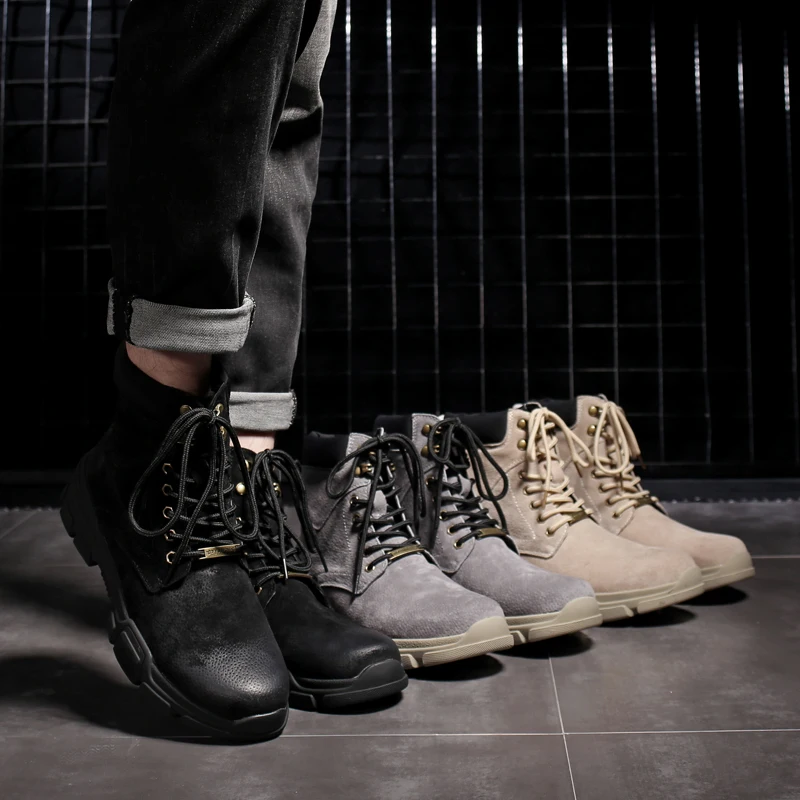 New Men's Boots Men's Long Spring Waterproof Boots Motorcycle Boots Bota Masculina Men's Army Fan Desert Shoes Botas Hombre Boot
New Men's Boots Men's Long Spring Waterproof Boots Motorcycle Boots Bota Masculina Men's Army Fan Desert Shoes Botas Hombre Boot