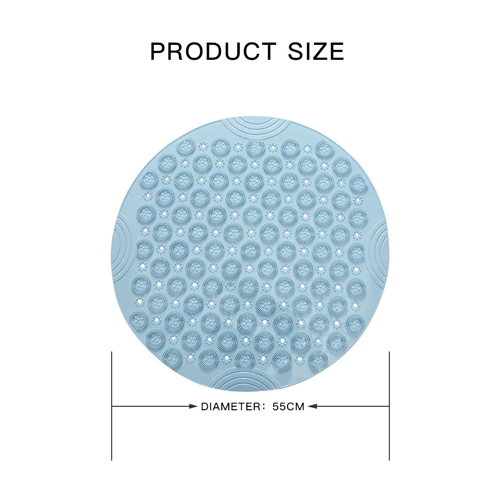 PVC Round Shape Bathroom Mats Household Shower Room Anti-slip Suction Mats Bathroom Massage Mats
PVC Round Shape Bathroom Mats Household Shower Room Anti-slip Suction Mats Bathroom Massage Mats