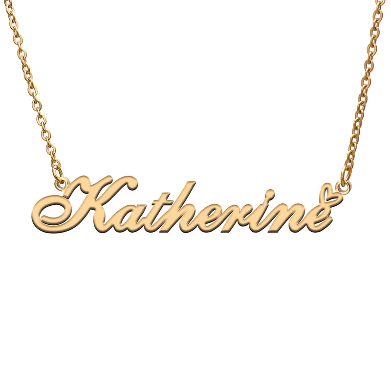 Love Heart Katherine Name Necklace for Women Stainless Steel Gold & Silver Nameplate Pendant Femme Mother Child Girls Gift
Love Heart Katherine Name Necklace for Women Stainless Steel Gold & Silver Nameplate Pendant Femme Mother Child Girls Gift