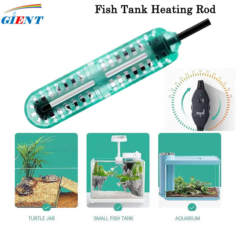 Submersible Aquarium Heater Adjustable Automatical Heating Rod for Turtle Fish Tank Constant Water Temperature Control Supply
Submersible Aquarium Heater Adjustable Automatical Heating Rod for Turtle Fish Tank Constant Water Temperature Control Supply