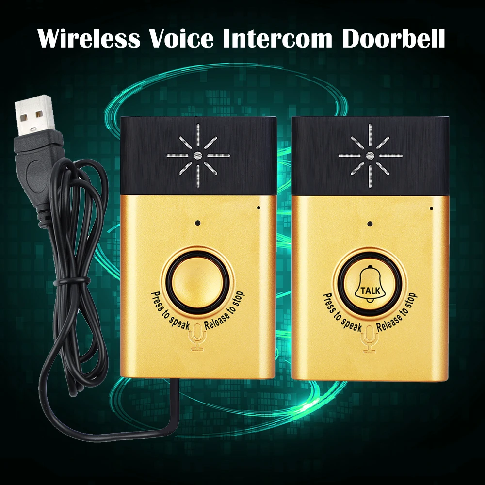 Wireless Voice Intercom Doorbell with Outdoor Unit Button Indoor Unit Receiver 2-way Talk Monitor Smart Home Security Door Bell
Wireless Voice Intercom Doorbell with Outdoor Unit Button Indoor Unit Receiver 2-way Talk Monitor Smart Home Security Door Bell