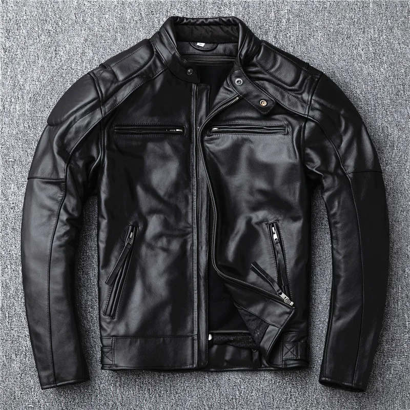 Autumn Men's High Quality Cow Leather jackets Chic men genuine leather motor&biker coat C573
Autumn Men's High Quality Cow Leather jackets Chic men genuine leather motor&biker coat C573