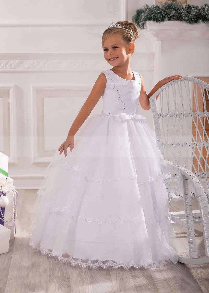 Vintage White Flower Girl Dresses For Weddings Custom Made Princess Beaded Lace Kids First Communion Dress
Vintage White Flower Girl Dresses For Weddings Custom Made Princess Beaded Lace Kids First Communion Dress