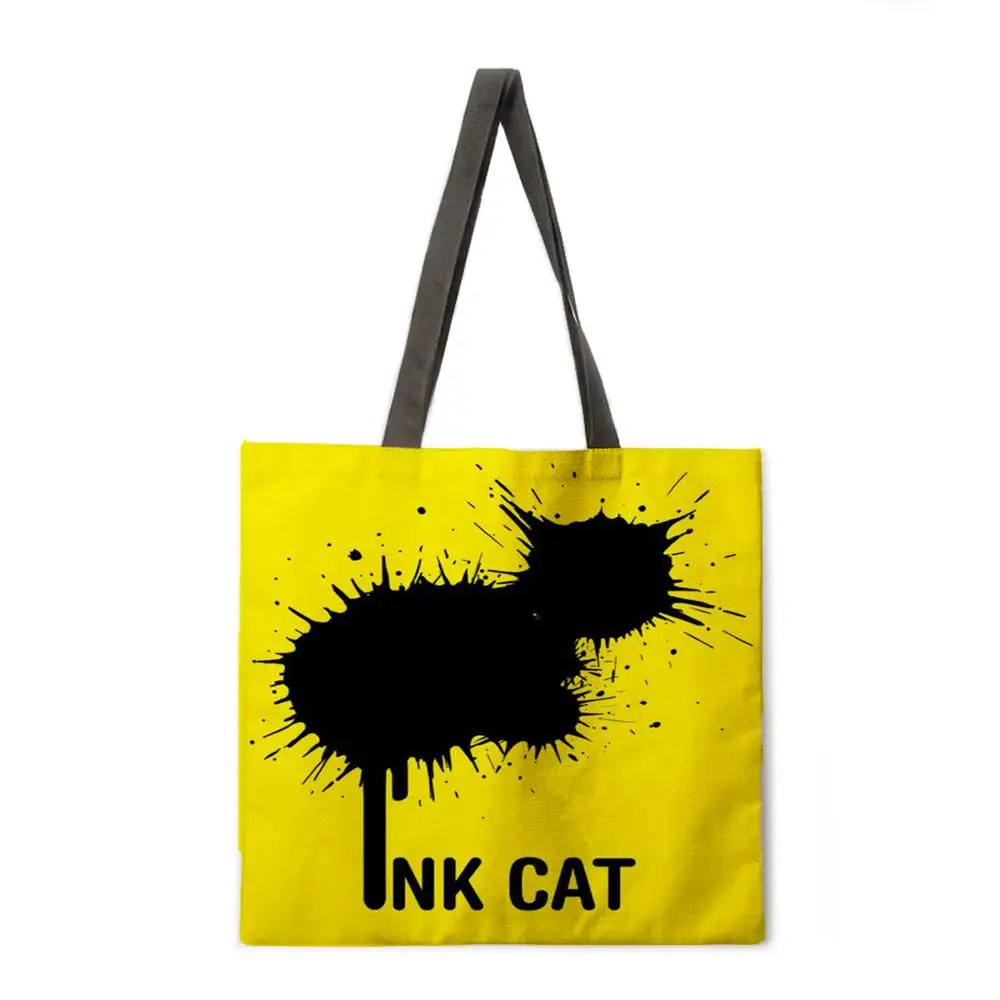 Hundred-state cat print tote bag linen fabric casual tote bag foldable shopping bag reusable beach bag ladies shoulder bag
Hundred-state cat print tote bag linen fabric casual tote bag foldable shopping bag reusable beach bag ladies shoulder bag