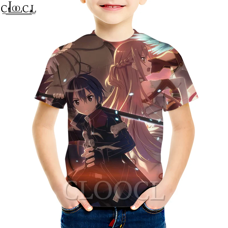 CLOOCL Japanese Anime Sword Art Online Summer T Shirts Boy Girl 3D Print Fashion Casual Tees Kids Baby Harajuku Cute Tops
CLOOCL Japanese Anime Sword Art Online Summer T Shirts Boy Girl 3D Print Fashion Casual Tees Kids Baby Harajuku Cute Tops