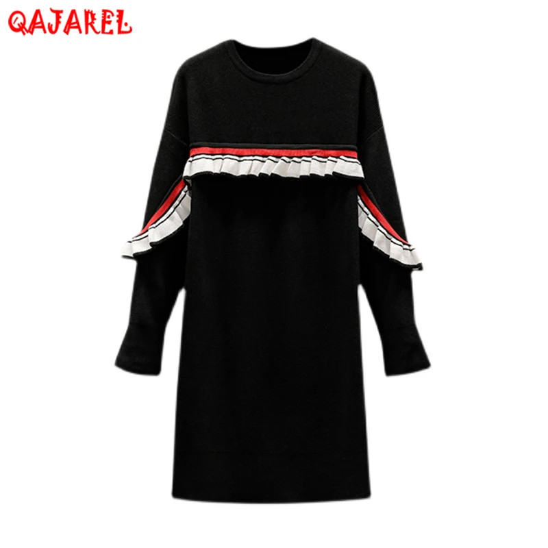 Autumn Winter Black Knitted Cotton Ruffled Pullovers Women Korean Vintage Casual Coat Sweaters 2022 Elegant Bodycon Top Sweaters
Autumn Winter Black Knitted Cotton Ruffled Pullovers Women Korean Vintage Casual Coat Sweaters 2022 Elegant Bodycon Top Sweaters