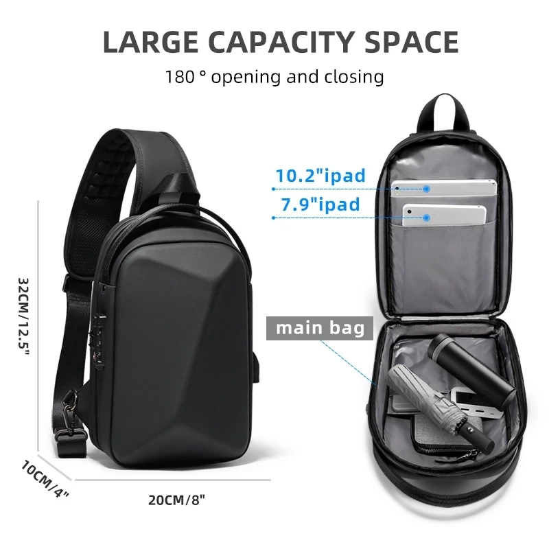 OZUKO Men's Bag Shoulder Bag Multifunction Anti-theft Waterproof Male Crossbody Cags Short Trip Chest Pack USB Charging 2021 New
OZUKO Men's Bag Shoulder Bag Multifunction Anti-theft Waterproof Male Crossbody Cags Short Trip Chest Pack USB Charging 2021 New