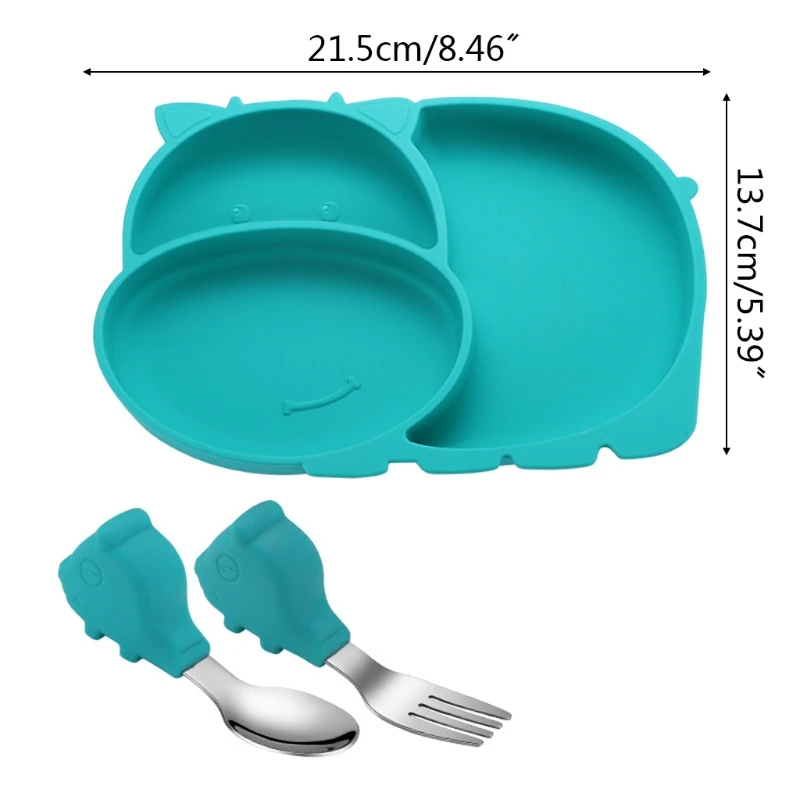 Baby Feeding Bowl Spoon Fork Set Anti Slip Silicone Suction Divided Plate Tray
Baby Feeding Bowl Spoon Fork Set Anti Slip Silicone Suction Divided Plate Tray