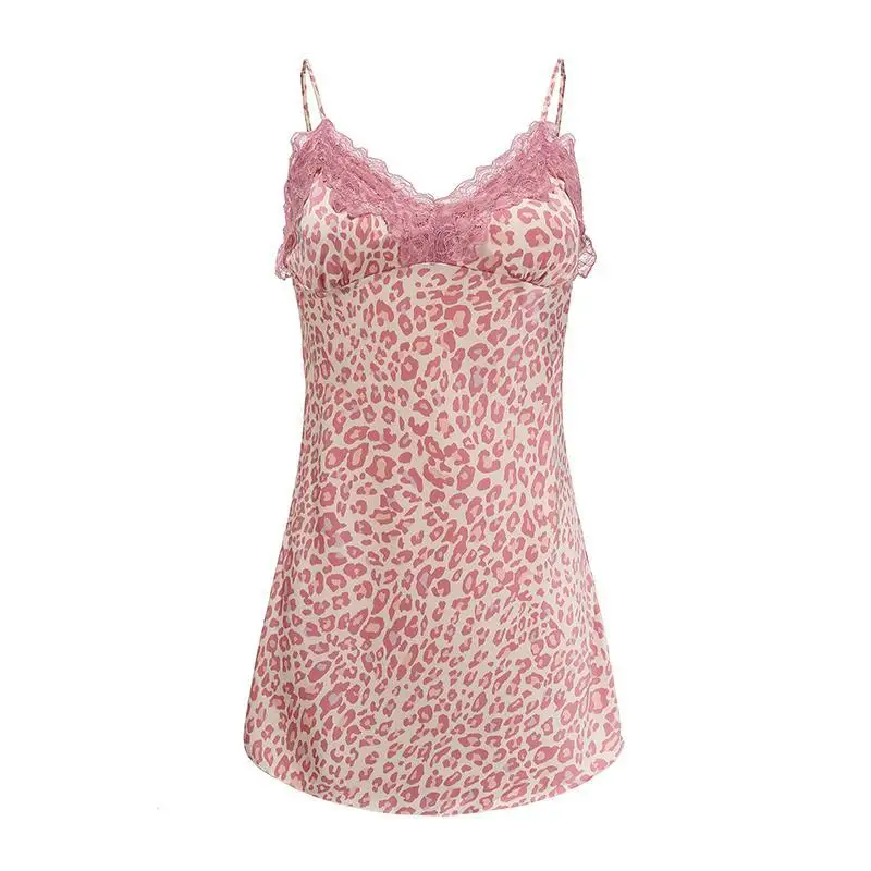 European and American Pink Leopard Pattern Sexy Pajamas Female Summer Private Underwear Suspender Nightdress Lace Detachable Bra
European and American Pink Leopard Pattern Sexy Pajamas Female Summer Private Underwear Suspender Nightdress Lace Detachable Bra
