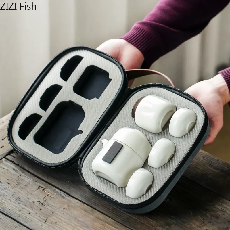 7-piece Simple White Ceramic Kung Fu Tea Set Chinese Style Portable Car Tea Cup Travel Tea Set
7-piece Simple White Ceramic Kung Fu Tea Set Chinese Style Portable Car Tea Cup Travel Tea Set