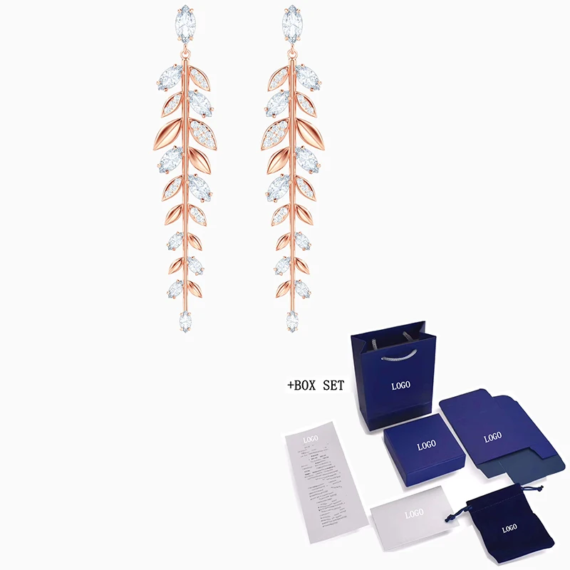 Fashion Jewelry Swa New Mayfly Pierced Earrings Exquisite Leaves And Leaf Ornaments For Girlfriend Romantic Luxury Jewelry Gift
Fashion Jewelry Swa New Mayfly Pierced Earrings Exquisite Leaves And Leaf Ornaments For Girlfriend Romantic Luxury Jewelry Gift