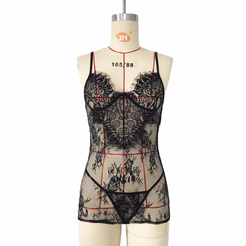 Sexy Lace Perspective Ladies Lingerie Thong Nightdress Set Temptation Underwear Women Bielizna Erotyczna Pajamas Transparente
Sexy Lace Perspective Ladies Lingerie Thong Nightdress Set Temptation Underwear Women Bielizna Erotyczna Pajamas Transparente