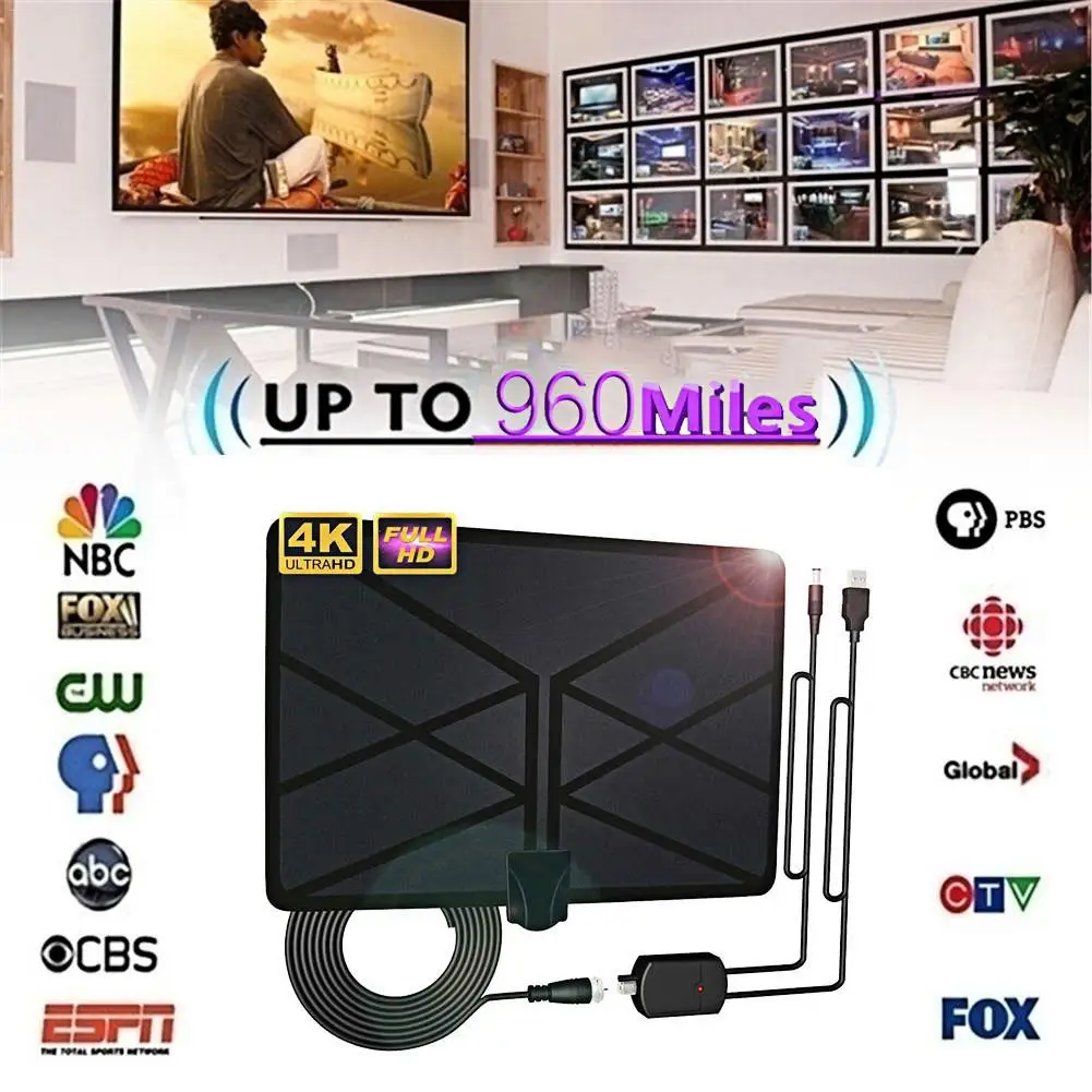 ТВ Антенна Крытый усиленная антенна цифрового ТВ Поддержка HD 4K 1080P DVB-T Freeview ТВ вещания дальний усилитель телеантенны
ТВ Антенна Крытый усиленная антенна цифрового ТВ Поддержка HD 4K 1080P DVB-T Freeview ТВ вещания дальний усилитель телеантенны