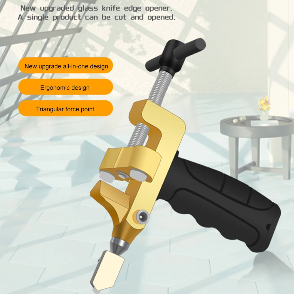 Handheld High-Strength Glass Cutter Manual Tile Cutter Glass Cutting Tool and Breaking Pliers DIY Hand Tool with2 Carbide Blades
Handheld High-Strength Glass Cutter Manual Tile Cutter Glass Cutting Tool and Breaking Pliers DIY Hand Tool with2 Carbide Blades