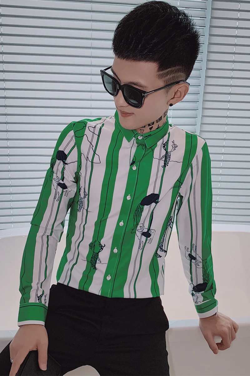 2020 Striped Men Shirs Long Sleeve Business Dress Casual Shirt Camisas Para Hombre Streetwear Social Party Tops Men Clothing 
2020 Striped Men Shirs Long Sleeve Business Dress Casual Shirt Camisas Para Hombre Streetwear Social Party Tops Men Clothing