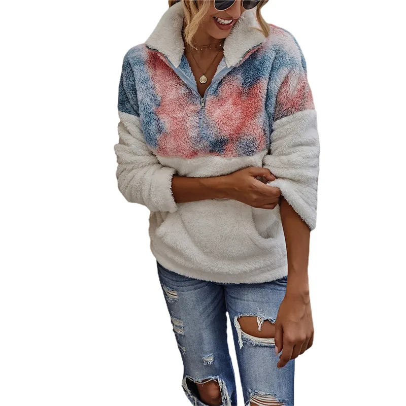 Fashion Women Zipper Lapel Teddy Fleece Top Faux Shearling Fuzzy Color Block Coat Autumn Winter Warm Outerwears
Fashion Women Zipper Lapel Teddy Fleece Top Faux Shearling Fuzzy Color Block Coat Autumn Winter Warm Outerwears