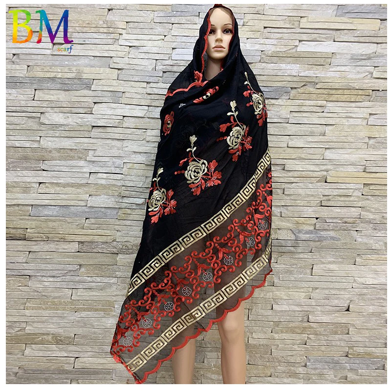African Women Scarfs Muslim Women Embroidery Cotton Scarfs for Shawls Rose Embroidery Design BX127
African Women Scarfs Muslim Women Embroidery Cotton Scarfs for Shawls Rose Embroidery Design BX127