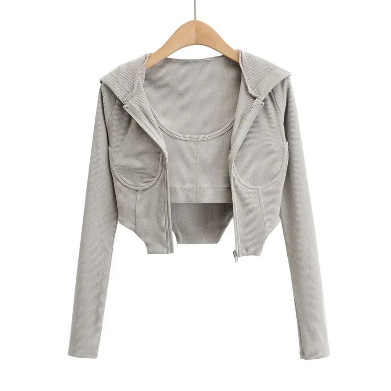 TVVOVVIN Two-piece Tops Women's Slim Elastic Camisole + Irregular Zipper Hooded Sweatshirt Casual Short Suit VMSN
TVVOVVIN Two-piece Tops Women's Slim Elastic Camisole + Irregular Zipper Hooded Sweatshirt Casual Short Suit VMSN