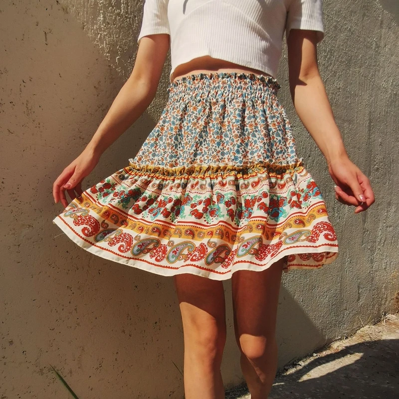 Mini Skirts Women Summer Fashion Clothes 2021 Elastic High Waist A Line Sukienka Floral Print Boho Skirt Multi Color Casual Wear
Mini Skirts Women Summer Fashion Clothes 2021 Elastic High Waist A Line Sukienka Floral Print Boho Skirt Multi Color Casual Wear