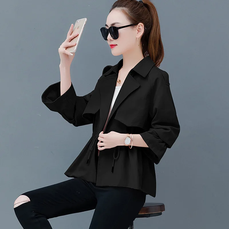 2020 Spring Autumn New Female Korean Version Loose Wild Was Thin Popular 3xl Drawstring Waist Short Windbreaker Coat Women Y10
2020 Spring Autumn New Female Korean Version Loose Wild Was Thin Popular 3xl Drawstring Waist Short Windbreaker Coat Women Y10