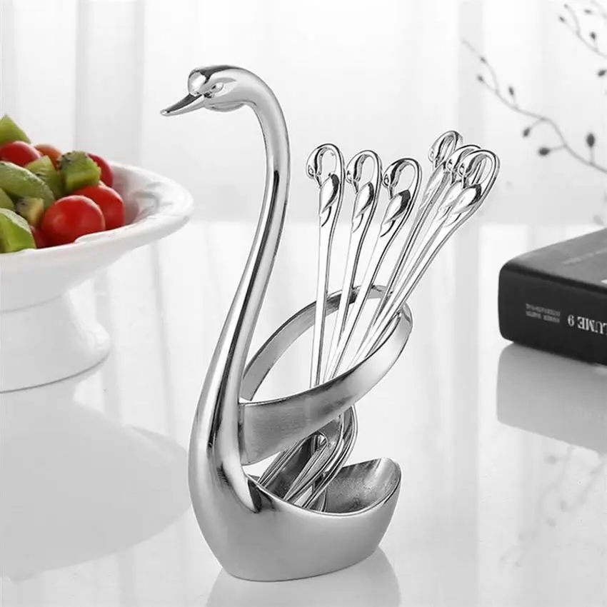 Zinc Alloy Fork Spoon Tableware Set Stand Holder Swan Shaped Kitchen Tools Spoon Holder
Zinc Alloy Fork Spoon Tableware Set Stand Holder Swan Shaped Kitchen Tools Spoon Holder