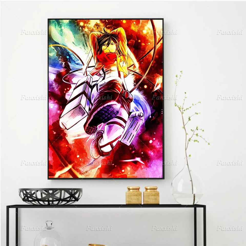 Anime Attack On Titan Poster Mikasa Abstract Painting Wall Art Print Canvas Modular Picture Boy'S Living Room Bedroom Home Decor
Anime Attack On Titan Poster Mikasa Abstract Painting Wall Art Print Canvas Modular Picture Boy'S Living Room Bedroom Home Decor