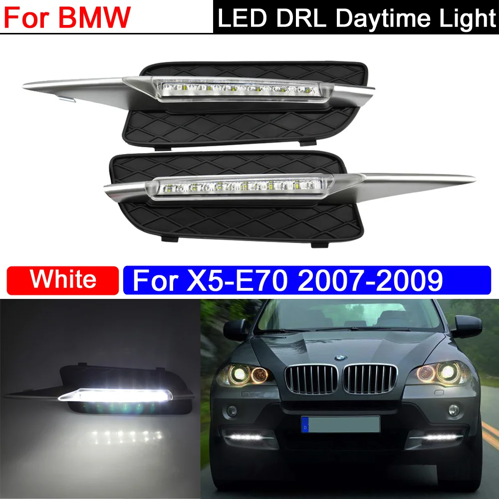 2Pcs Front Bumper White LED DRL Daytime Running Driving Light For BMW E70 X5 2007 2008 2009
2Pcs Front Bumper White LED DRL Daytime Running Driving Light For BMW E70 X5 2007 2008 2009