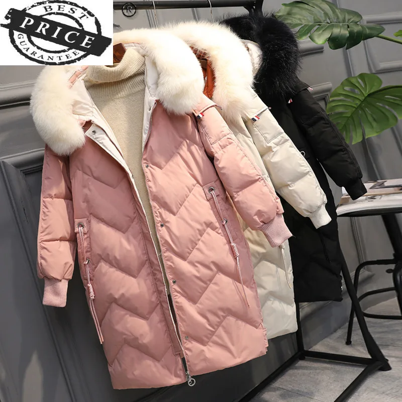 Jacket Women's Down Woman Down Coat Female White Duck Down Jackets Winter Parkas Big Faux Fur Hooded Coats Mujeres Abrigos 1201
Jacket Women's Down Woman Down Coat Female White Duck Down Jackets Winter Parkas Big Faux Fur Hooded Coats Mujeres Abrigos 1201