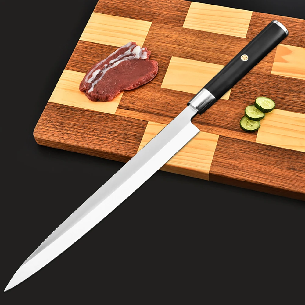

270 мм филе Ножи 5Cr15MoV Сталь Кухня ножи японские сашими суши Деба сырья Филейный Нож для рыбы Ножи G10 ручка