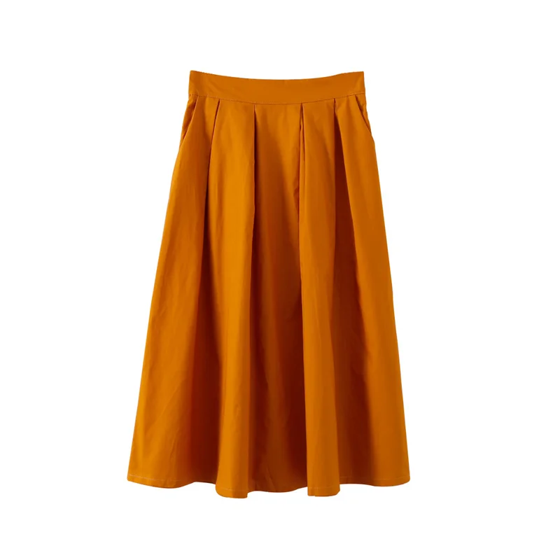 Half-length skirt women summer Korean version 2021 new high waist mid-length literary retro skirts female Faldas Jupe Femme Saia 
Half-length skirt women summer Korean version 2021 new high waist mid-length literary retro skirts female Faldas Jupe Femme Saia