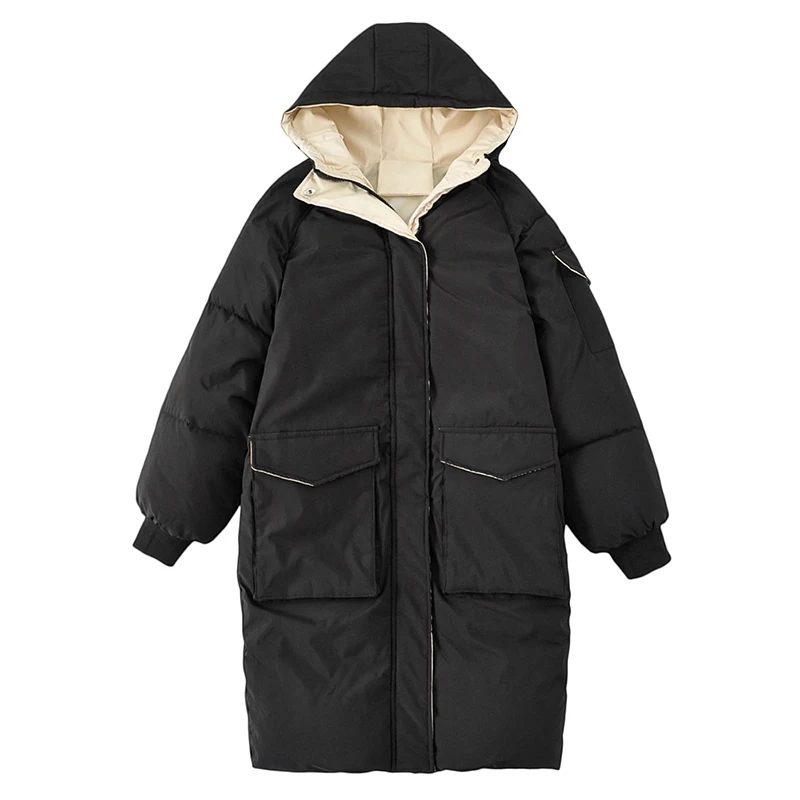 Winter Long Cotton Jacket Women's Solid Color Hooded Big Pocket Bubble Coat To Keep Warm and Cold-proof Commuter Jacket Women
Winter Long Cotton Jacket Women's Solid Color Hooded Big Pocket Bubble Coat To Keep Warm and Cold-proof Commuter Jacket Women