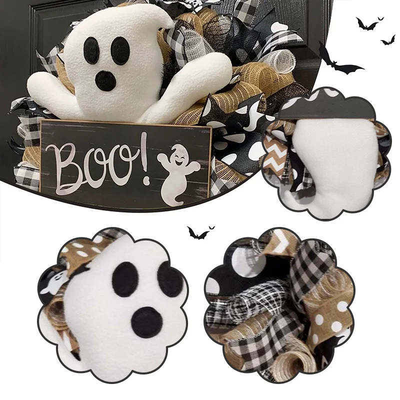 Halloween Wreath Front Door Hanging Decoration Halloween Farmhouse DIY Decor Ghost Wreath Halloween Party Home Party Supplies 
Halloween Wreath Front Door Hanging Decoration Halloween Farmhouse DIY Decor Ghost Wreath Halloween Party Home Party Supplies