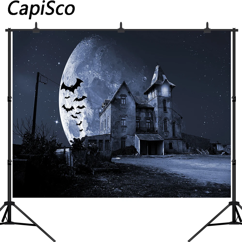 Capisco Halloween Photography Backdrop Haunted House Dark Night Pale Moon Background Photobooth Photo Studio Props
Capisco Halloween Photography Backdrop Haunted House Dark Night Pale Moon Background Photobooth Photo Studio Props