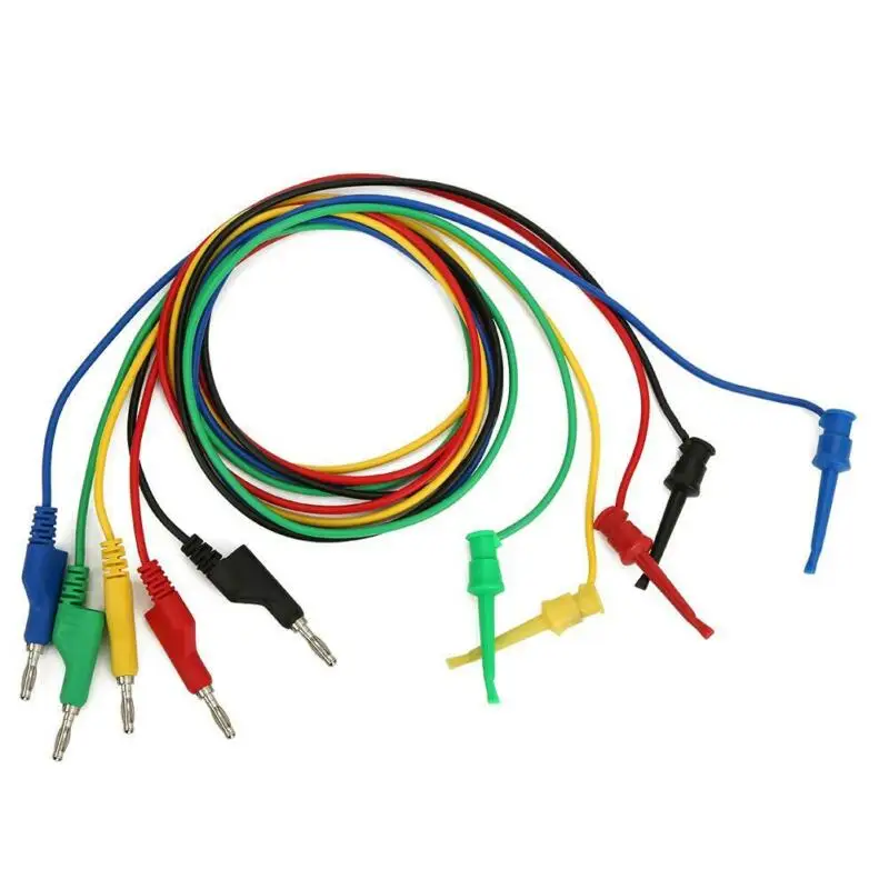 5Pcs P1045 4mm 1m Stackable Banana Plug To Test Clip Multimeter Test Lead Cable Wire Test Pen 500V/ 5A Electric Tools
5Pcs P1045 4mm 1m Stackable Banana Plug To Test Clip Multimeter Test Lead Cable Wire Test Pen 500V/ 5A Electric Tools