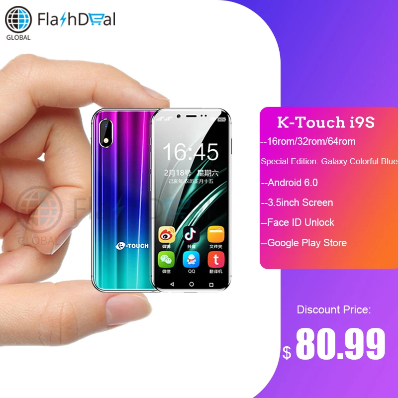 Супер мини мобильный телефон K TOUCH I9s сотовые телефоны Android 6 0 16 Гб rom Google Play