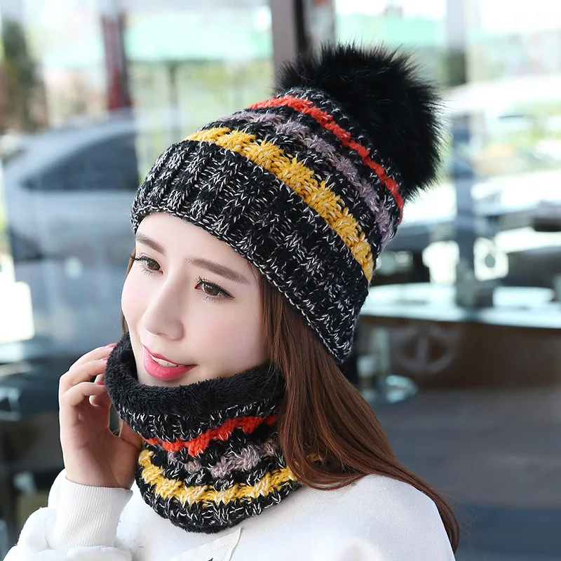 Hat and Scarf Woman Knitted Beanie Women's Hat Winter Skullies Warm Casual Slouchy Female Baggy Cap Cheap Hat South Korea
Hat and Scarf Woman Knitted Beanie Women's Hat Winter Skullies Warm Casual Slouchy Female Baggy Cap Cheap Hat South Korea