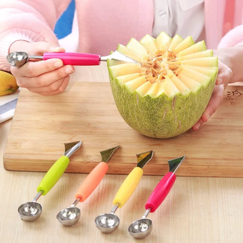 Stainless Steel Watermelon Slicer, Fruit Knife Cutter and Ice Cream Ball, Watermelon Spoon, Double Size Spoon, Kitchen Tools
Stainless Steel Watermelon Slicer, Fruit Knife Cutter and Ice Cream Ball, Watermelon Spoon, Double Size Spoon, Kitchen Tools