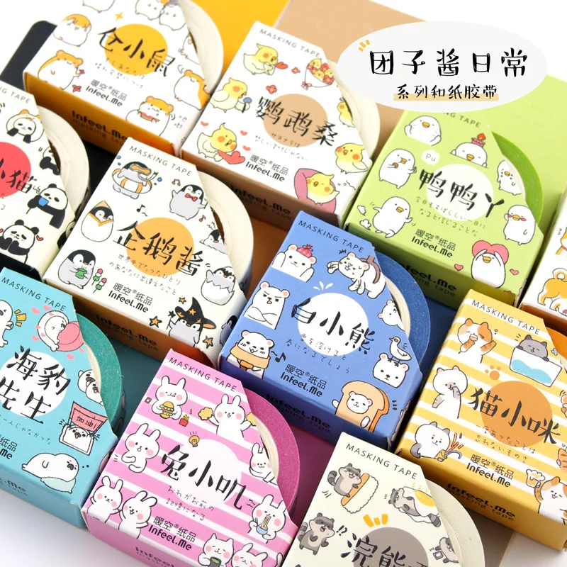 Cute Seal Panda Hamster Animals Masking Washi Tape Decorative Adhesive Tape Decora Diy Scrapbooking Sticker Label Stationery 
Cute Seal Panda Hamster Animals Masking Washi Tape Decorative Adhesive Tape Decora Diy Scrapbooking Sticker Label Stationery