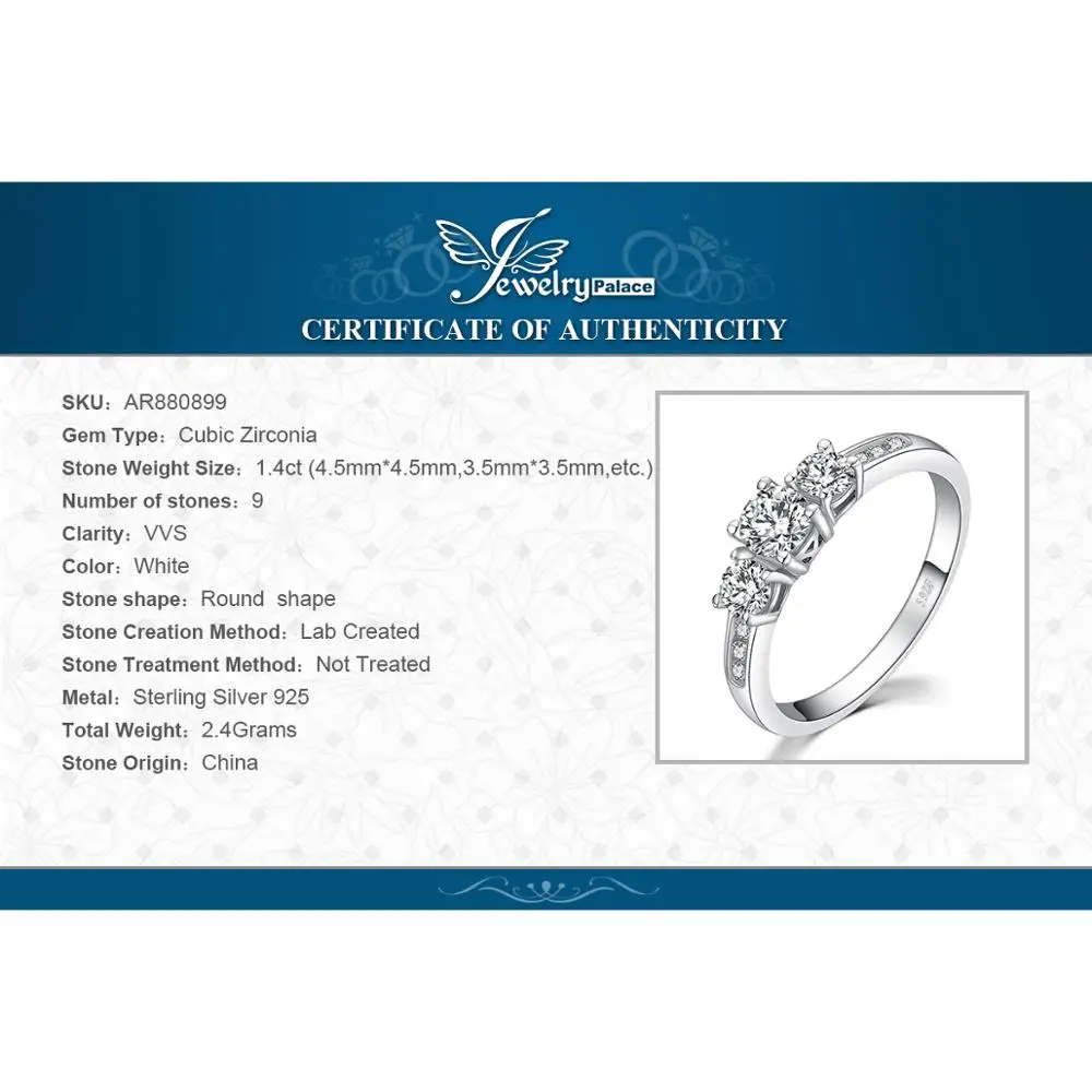 JewelryPalace 3 Stone CZ Engagement Ring 925 Sterling Silver Rings for Women Anniversary Ring Wedding Rings Silver 925 Jewelry
JewelryPalace 3 Stone CZ Engagement Ring 925 Sterling Silver Rings for Women Anniversary Ring Wedding Rings Silver 925 Jewelry