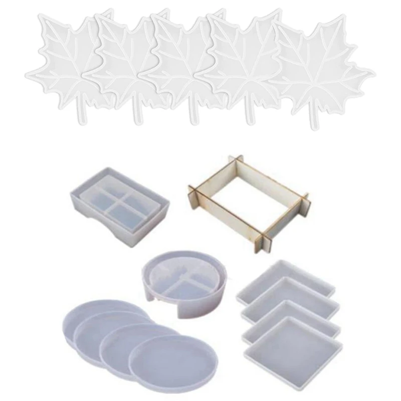 2 Set Silicone Molds: 1 Set Square Round Coaster Coaster Box & 1 Set Leaf Coaster Resin Molds
2 Set Silicone Molds: 1 Set Square Round Coaster Coaster Box & 1 Set Leaf Coaster Resin Molds