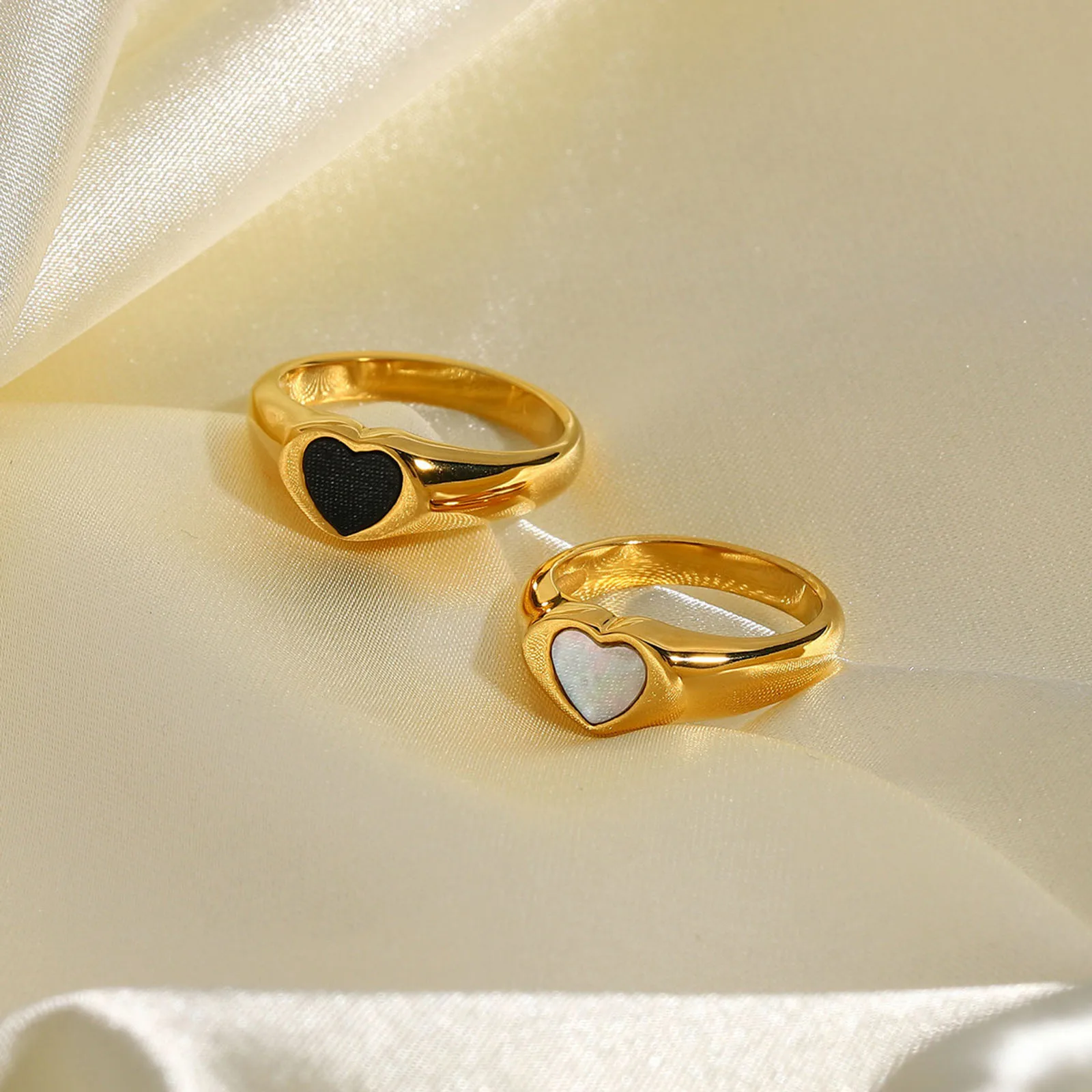 1 Piece New Stainless Steel Unadjustable Rings Gold Color Heart Women Temperament Creative Fashion Jewelry Party Gifts
1 Piece New Stainless Steel Unadjustable Rings Gold Color Heart Women Temperament Creative Fashion Jewelry Party Gifts