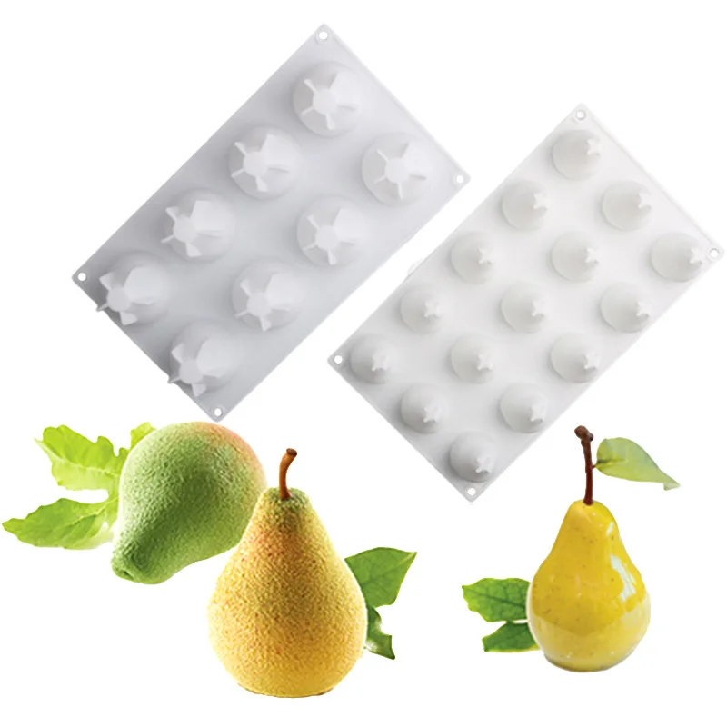 8/15 Holes Pear Shape Silicone Cake Mold Mousse Dessert Mould Fruit Ice Cream Chocolate Pastry Molds Bakeware Tool
8/15 Holes Pear Shape Silicone Cake Mold Mousse Dessert Mould Fruit Ice Cream Chocolate Pastry Molds Bakeware Tool