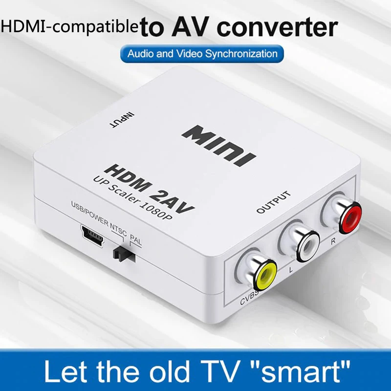 HDMI-compatible TO AV RCA CVSB L/R Video 1080P Converter Support NTSC PAL Output For HDTV DVD Converter Box For PS3/PC/VCR/NTSC
HDMI-compatible TO AV RCA CVSB L/R Video 1080P Converter Support NTSC PAL Output For HDTV DVD Converter Box For PS3/PC/VCR/NTSC
