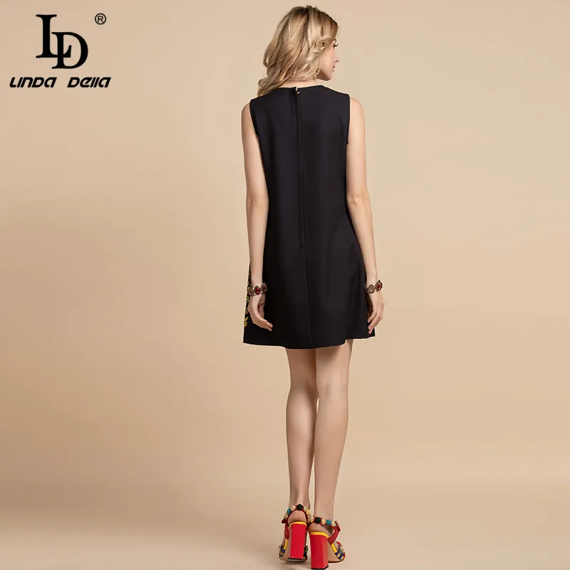 LD LINDA DELLA Fashion Designer Vintage Summer Dress Women's Sleeveless Gorgeous Insect Floral Print Beading Short Dresses
LD LINDA DELLA Fashion Designer Vintage Summer Dress Women's Sleeveless Gorgeous Insect Floral Print Beading Short Dresses