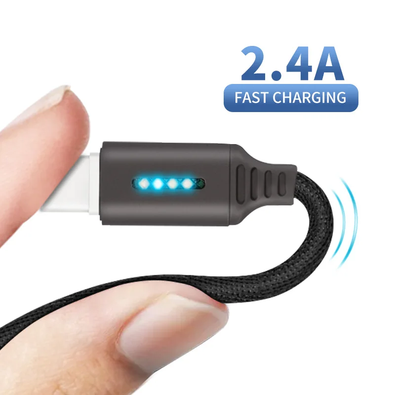 FONKEN Automatic Power Off USB Type C Cable Streamer Light Micro USB Cable Auto Charge 1m Smart Charging Usb Charger Phone Cable
FONKEN Automatic Power Off USB Type C Cable Streamer Light Micro USB Cable Auto Charge 1m Smart Charging Usb Charger Phone Cable