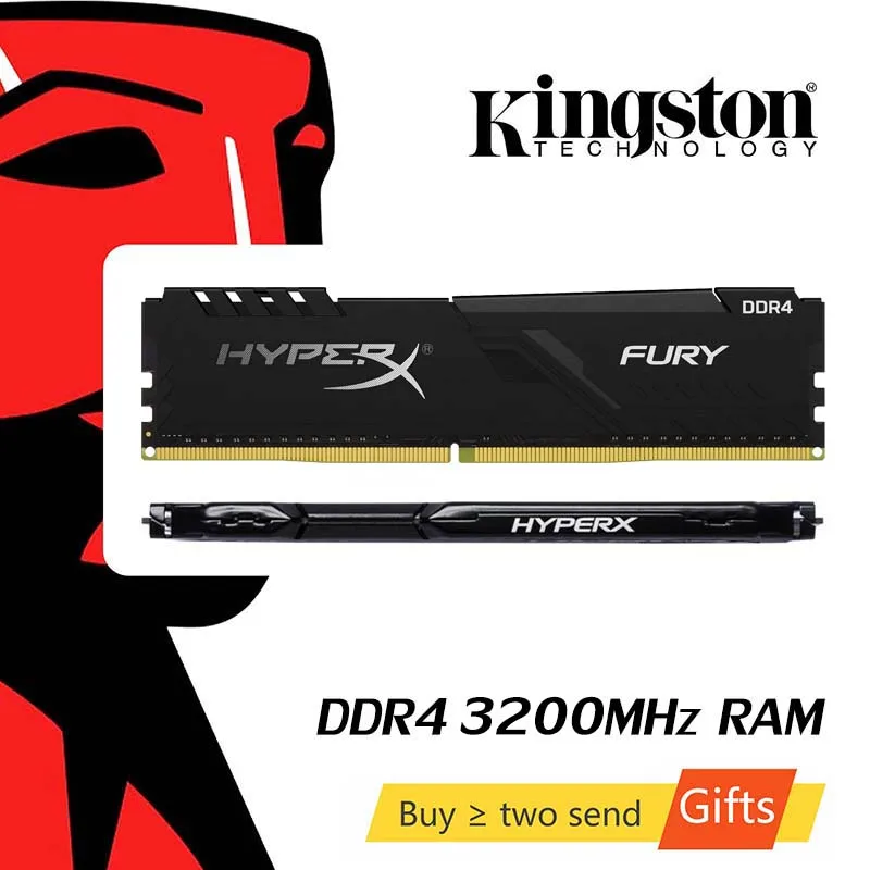 Оперативная память Kingston HyperX FURY DDR4 2400 МГц 8 ГБ 2666 16 3200 32 ГБ|Оперативная память| |