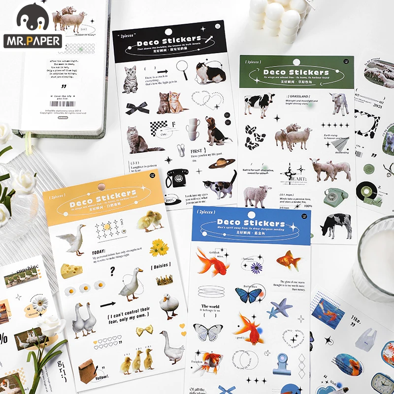 Mr. Paper 4 Designs Ins Wind Beautiful Moment Series Stickers 2 Sheets Into DIY Decorative Collage Material Stickers
Mr. Paper 4 Designs Ins Wind Beautiful Moment Series Stickers 2 Sheets Into DIY Decorative Collage Material Stickers