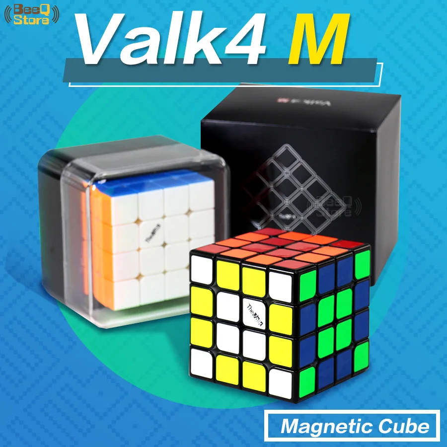 Фото Mofangge Valk4 м Valk4M 4x4x4 Магнитный куб 4x4 Скорость magic Cube сильный магнит Cubo Magico валк 4