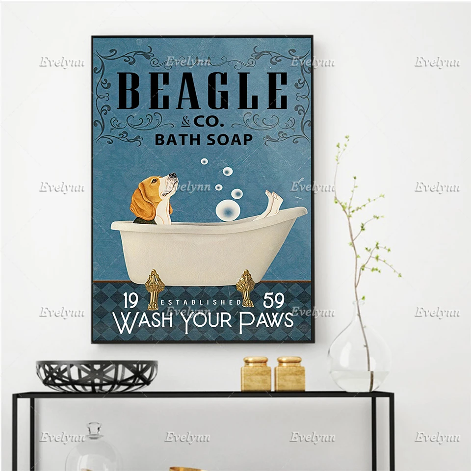 Beagle & Co Bath Soap Established 1959 Wash You Paws,Beagle Dog Dad Poster,Wall Art Prints Home Decor Canvas Gift Floating Frame
Beagle & Co Bath Soap Established 1959 Wash You Paws,Beagle Dog Dad Poster,Wall Art Prints Home Decor Canvas Gift Floating Frame